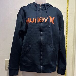 Hurley Dark Blue Jacket with Bright Orange Logo